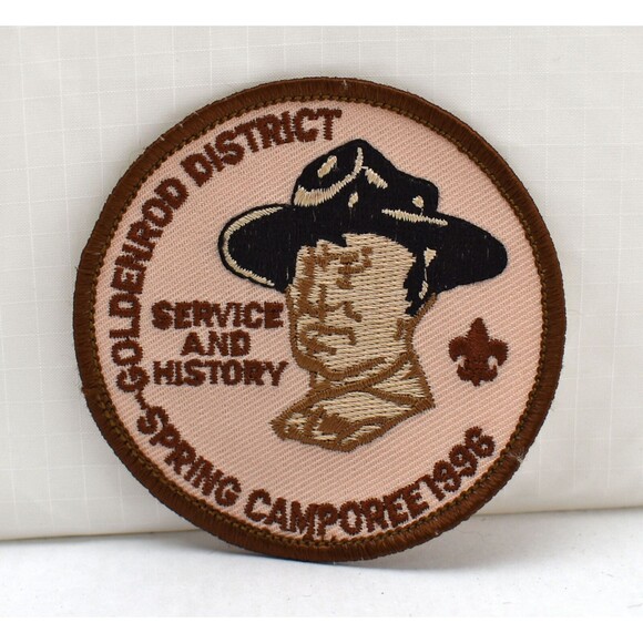 BSA Goldenrod District Spring Camporee 1996 Service And History Boy Scout Patch - Picture 1 of 3